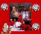 Санта Клаус чтение писем от детей, он получил на Рождество